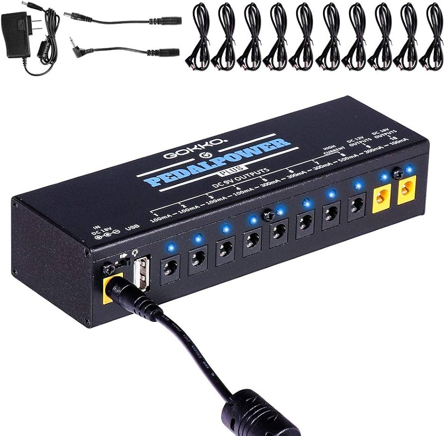 Amazon | GOKKO AUDIO パワーサプライ エフェクターペダル用 エレキ