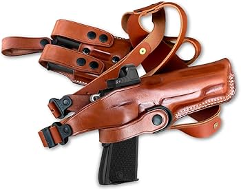 Amazon.co.jp: プレミアムレザー垂直ショルダーホルスターシステムfor