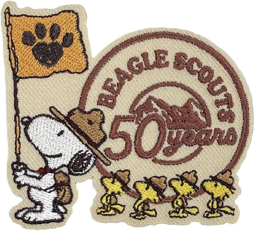 Amazon.co.jp: ビーグルスカウト50周年 ワッペン大 スヌーピー＆ウッド