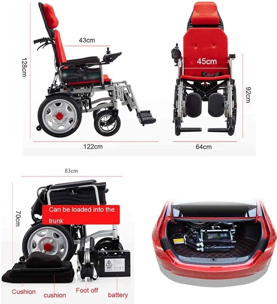 Amazon.co.jp: 電動車椅子、ヘッドレスト付き頑丈な電動車椅子