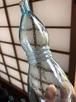 Amazon.co.jp: レトロびんひょうたん瓶気泡ゆらゆらガラス気泡たっぷり