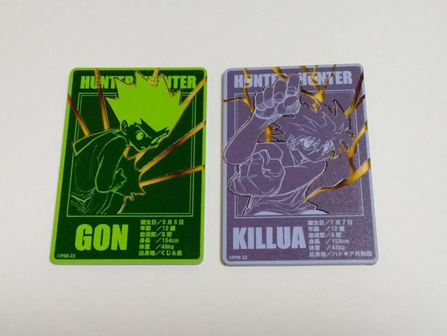 Amazon.co.jp: HUNTER×HUNTER ステータスカード ゴン キルア 2枚セット