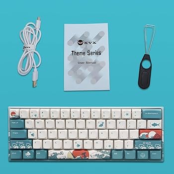 Amazon | XVX M61 ゲーミングキーボード 60%ゲーム用キーボード黄軸 61