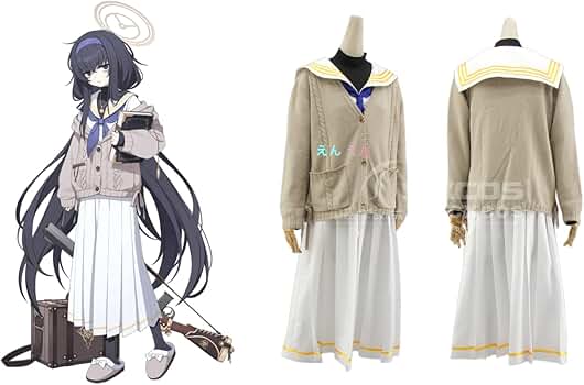 和狐 ヒフミ ブルーアーカイブ ウィッグ、服、ヘイロー