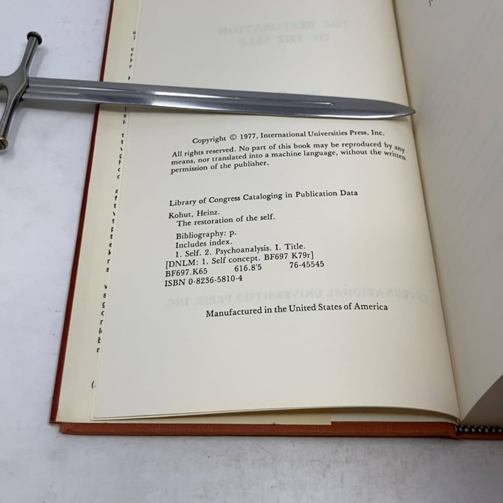 Amazon | The Restoration of the Self | Kohut, Heinz | Psychoanalysis