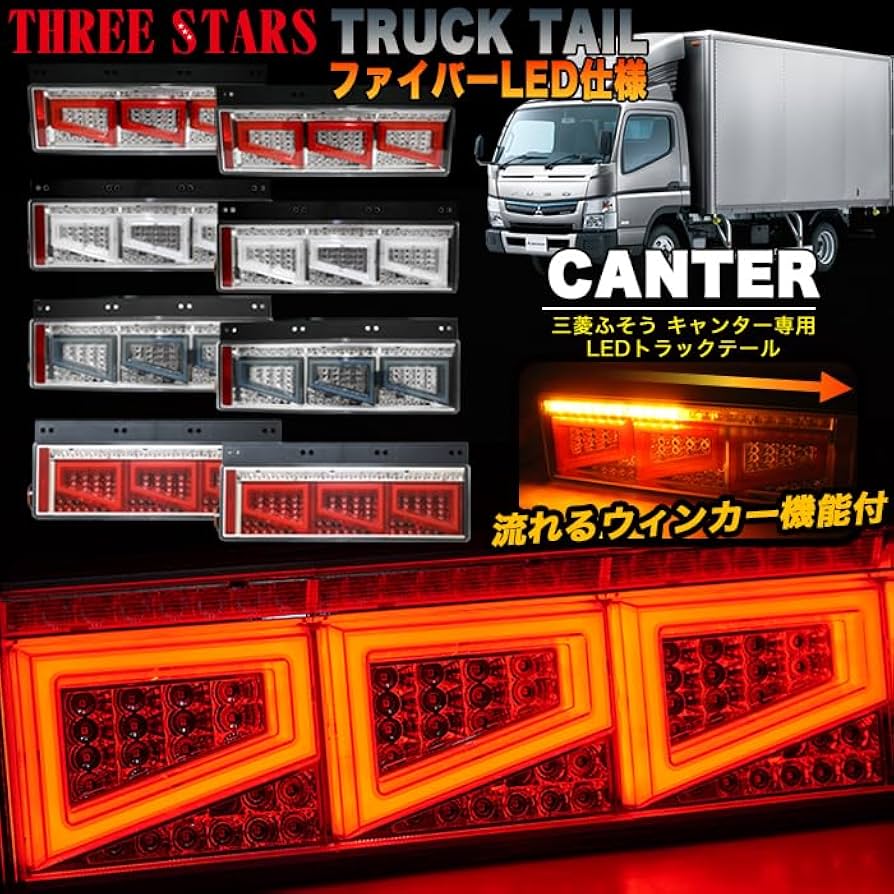 Amazon | Eマーク取得 キャンター 三菱 ふそう 3連 角型 トラック