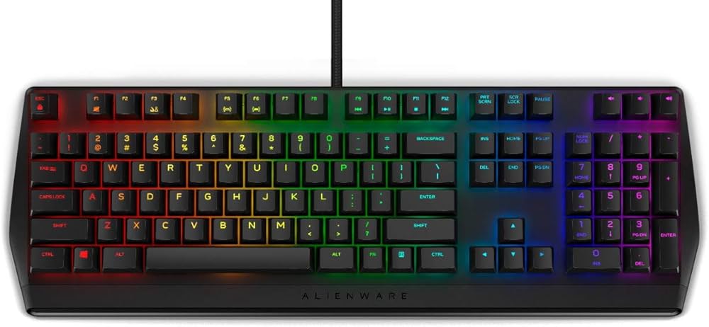 Amazon.com: Alienware USB Low-Profile RGB Gaming Keyboard AW410K