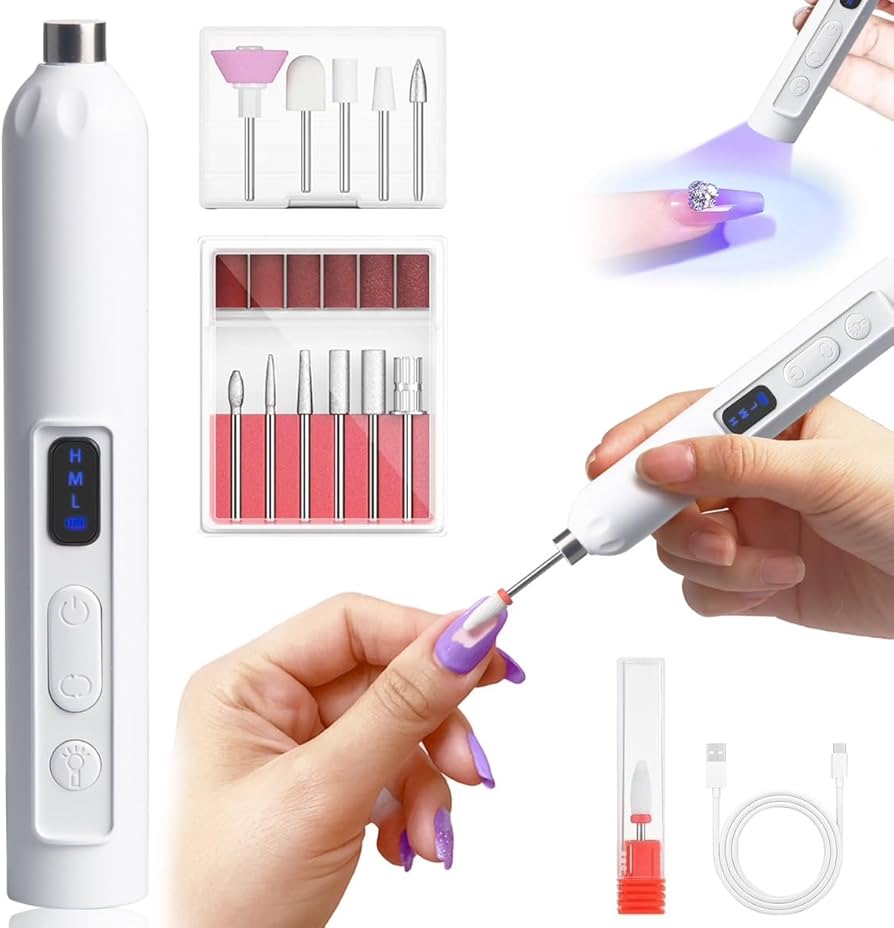Amazon.co.jp: ネイルマシン 【2025新登场 爪磨き ネイルライト 二合一