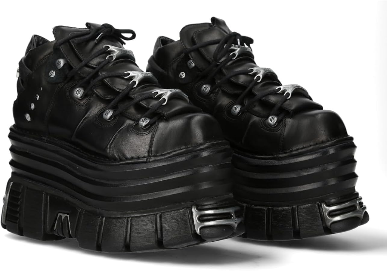Amazon.com | New Rock M-106-C181 Black Gothic Punk Chunky Platform