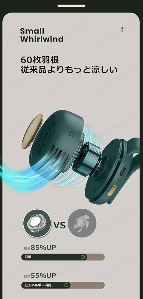 Amazon | usb 充電式ポータブル クリップ クーリング ファン 扇風機