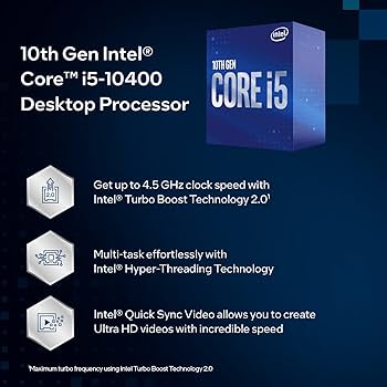 Amazon.com: Intel Core i5-10400 Desktop Processor 6 Cores up to