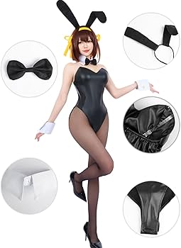 Amazon.co.jp: [LTAKK] バニーガール コスプレ 涼宮ハルヒ 黒 ホワイト