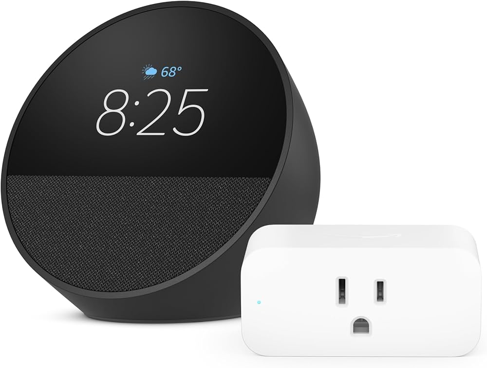 Amazon.com: Amazon Echo Spot (newest model) in Amazon Black bundle