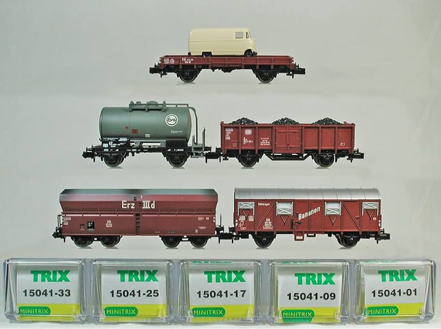 MINITRIX 品番15194 バラシ DB（ドイツ） 有蓋貨車 4両編成