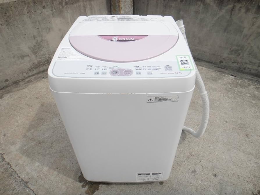 Amazon | シャープ 4．5kg全自動洗濯機 エディオンオリジナル ピンク系