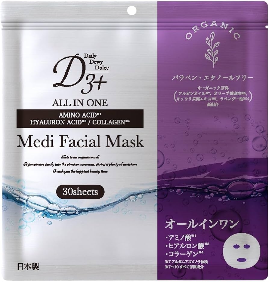 Amazon.co.jp: D3+ Medi Facial Musk 30枚入 (オールインワン