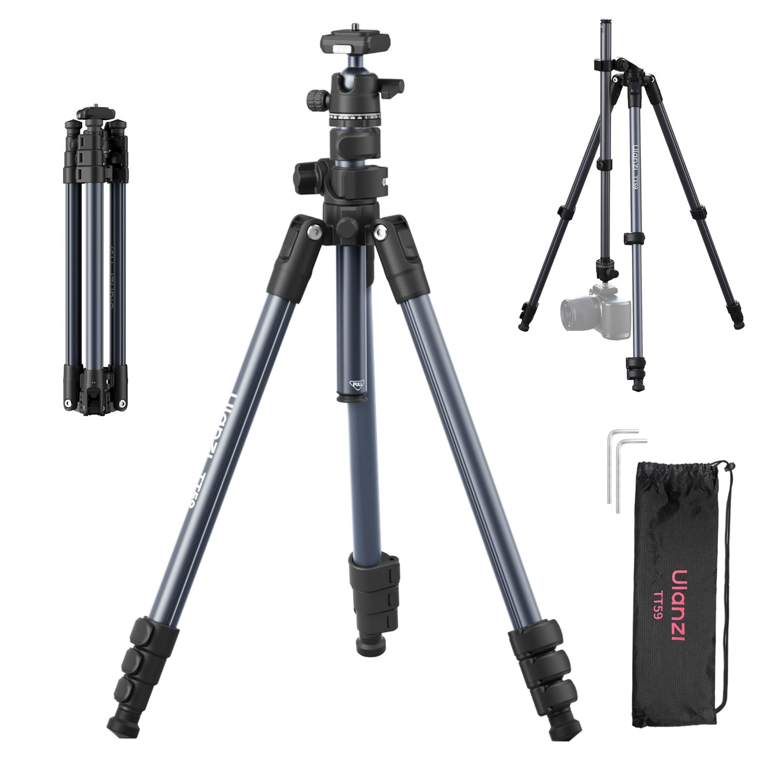 Amazon | Ulanzi 三脚 カメラ三脚 全高175cm パノラマ雲台 360度回転