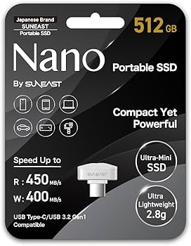 Amazon | SUNEAST 外付けSSD USB-C接続 Portable SSD Nano(Android