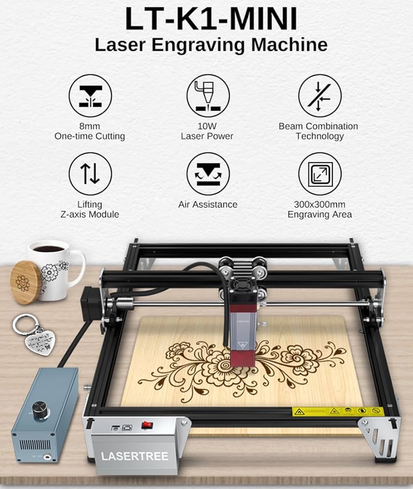 Amazon.com: LASER TREE 80W Laser Engraver, 10000mW(10W) Laser