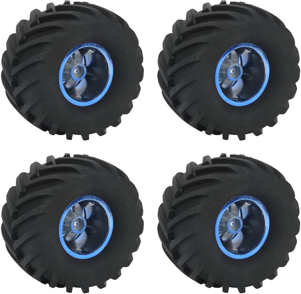 Amazon.co.jp: 4 個 1/10 RC モンスタートラックホイールとタイヤ