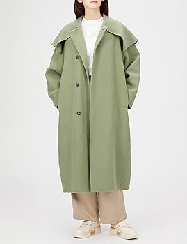 Amazon | [ミースロエ] リサイクルウールビッグカラーコート | コート