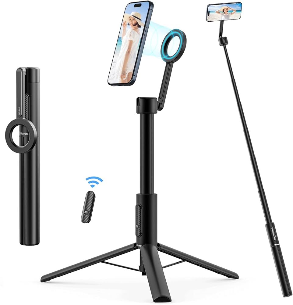 Amazon | Ulanzi MagSafe式自撮り棒 超長164cm スマホ三脚 スマホ