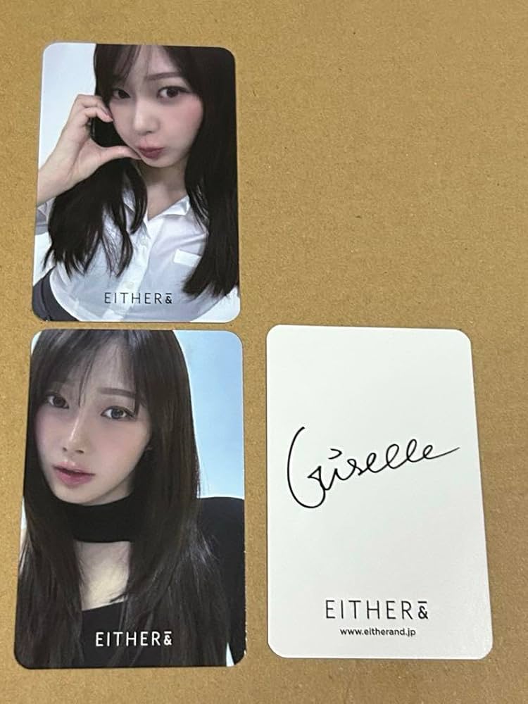 Amazon.co.jp: 3枚 either& トレカ ジゼル aespa エスパ コスメ 特典