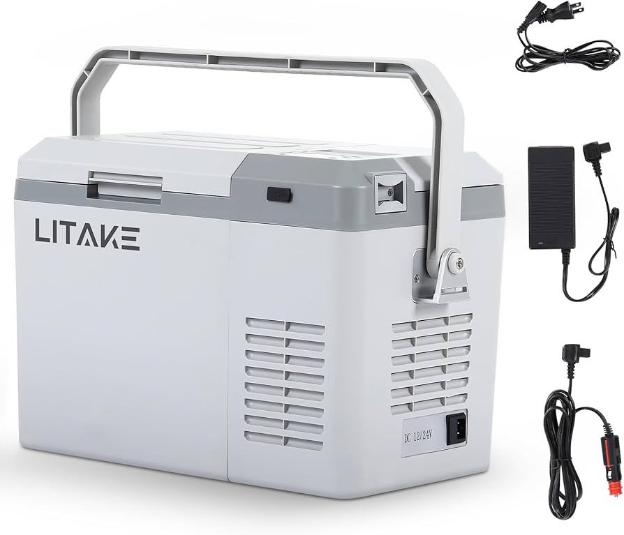 Amazon.co.jp: Litake 車載冷蔵庫 9L ポータブル冷蔵庫 バッテリー内蔵