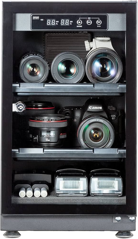 Amazon | サンワダイレクト 防湿庫 カメラ 40L 静音 カビ対策 トレー高