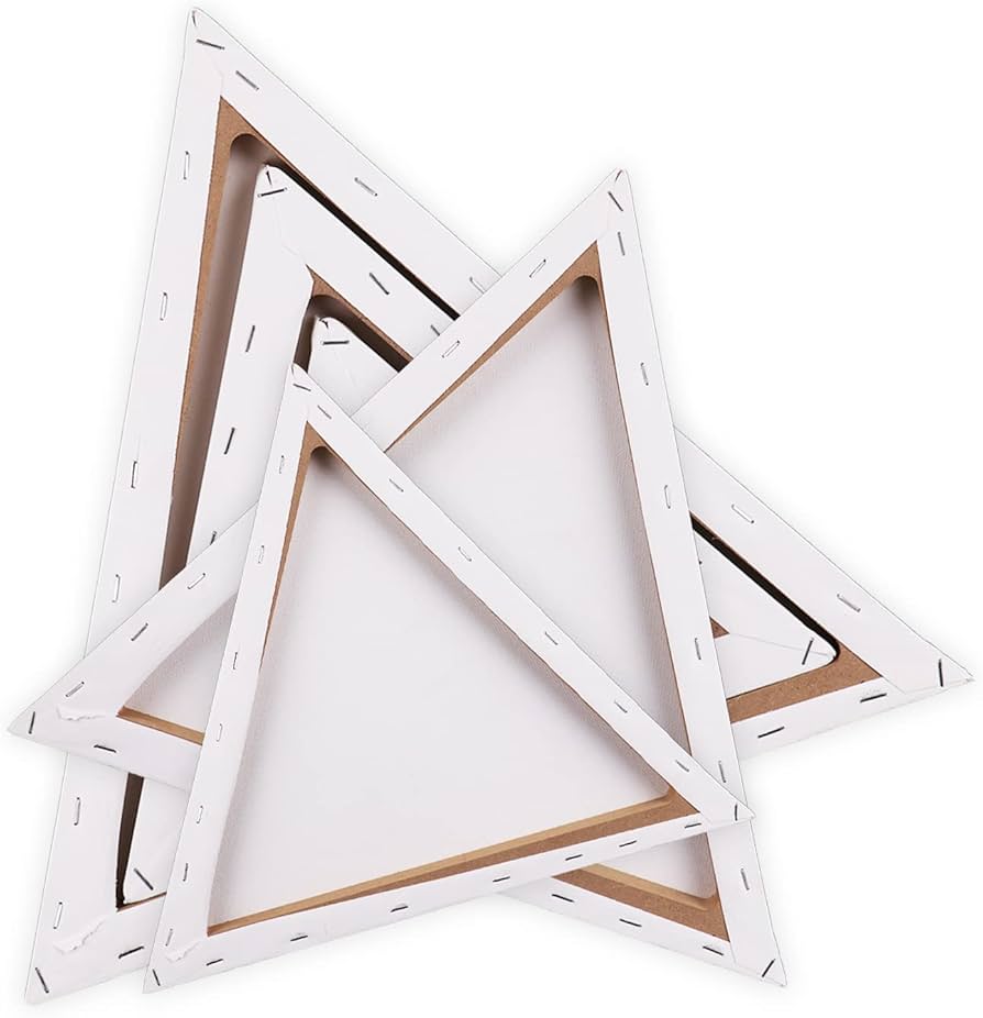 Amazon | 張りキャンバス 三角形 キャンバス 油絵 画材セット 木枠