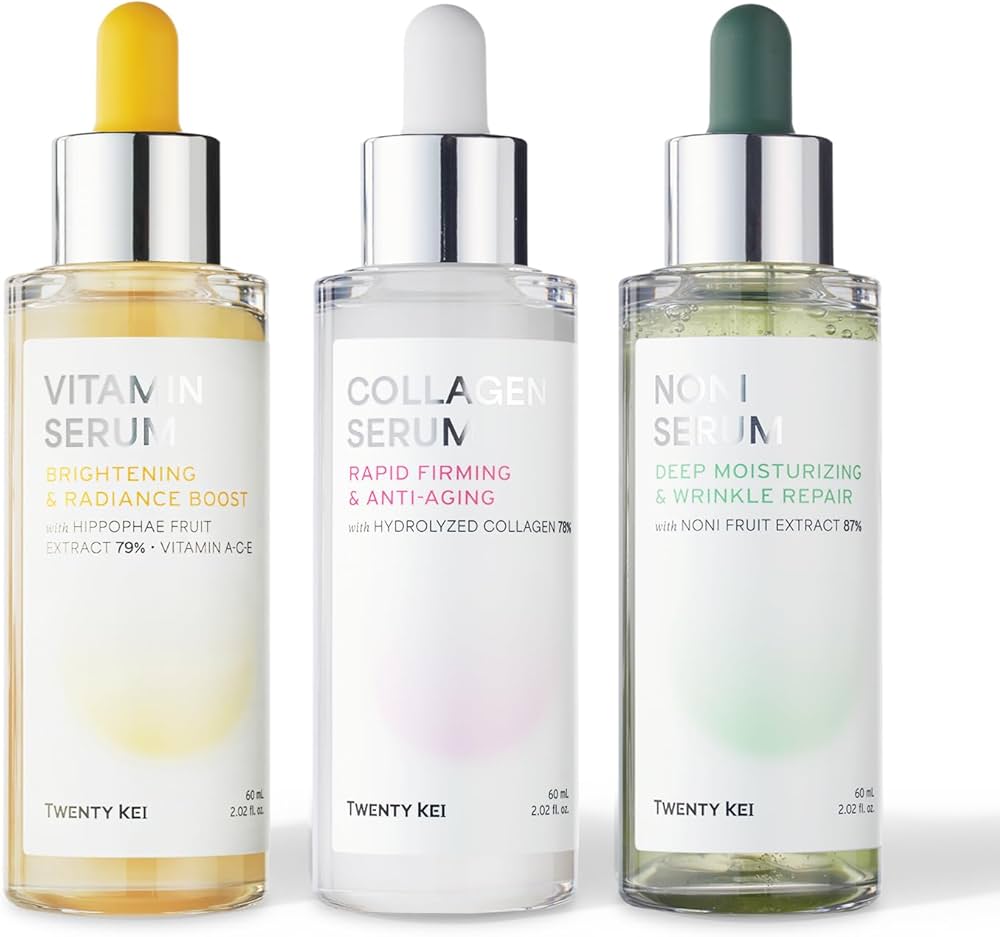 Amazon.com: TWENTY KEI Serum - 3 step Everyday Solution - Collagen