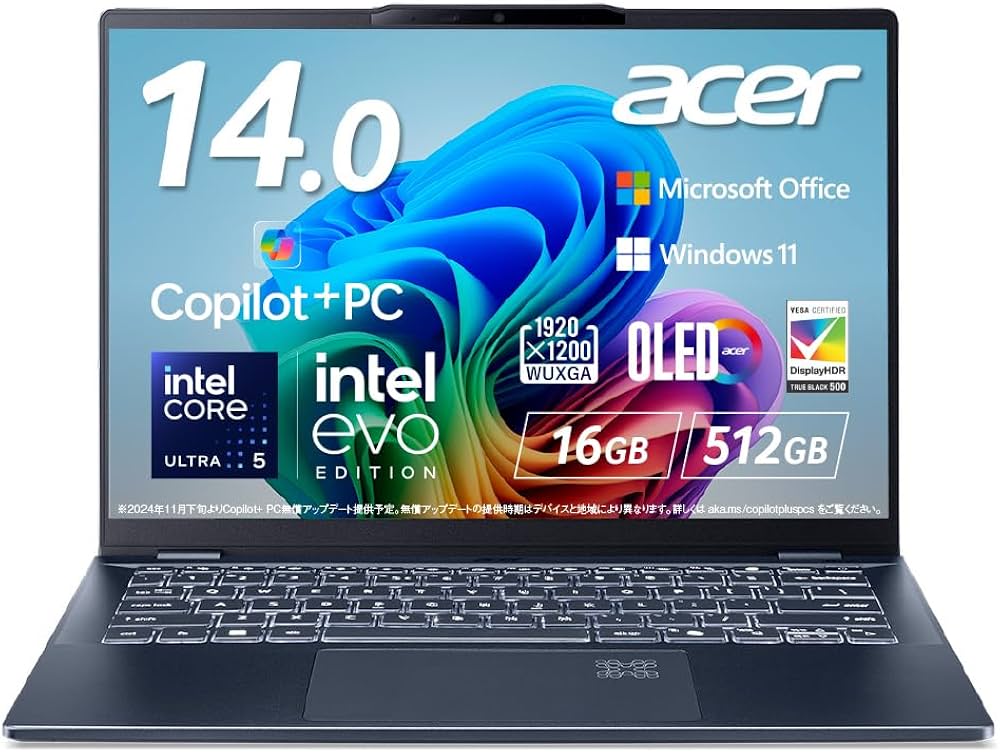 Amazon.co.jp: Acer ノートパソコン Swift 14 AI Core Ultra 5 16GB