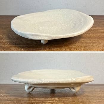 Amazon.co.jp: 鯉江良二 Ryoji Koie 「良」 「1983」 白磁 皿 三足