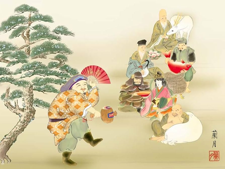 Amazon.co.jp: JHA 絵画 インテリア 額入り 額絵 日本画 縁起画