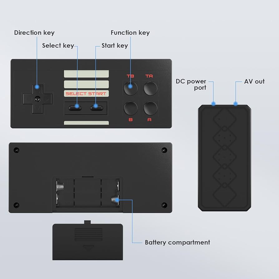 Amazon | 620 FCクラシックレトロゲームコンソール、ミニビデオゲーム