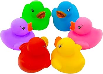 The Dreidel Company Classic Rubber Duck Toy Duckies for Kids, Six