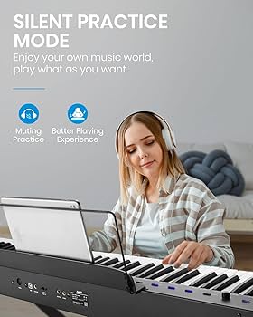 Amazon.co.jp: Moukey 電子ピアノ 88鍵盤 キーボード セット セミ