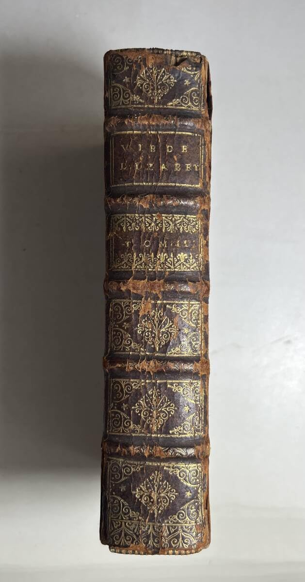 古本1696年出版「イギリス女王エリザベス一世の人生」第2巻フランス語