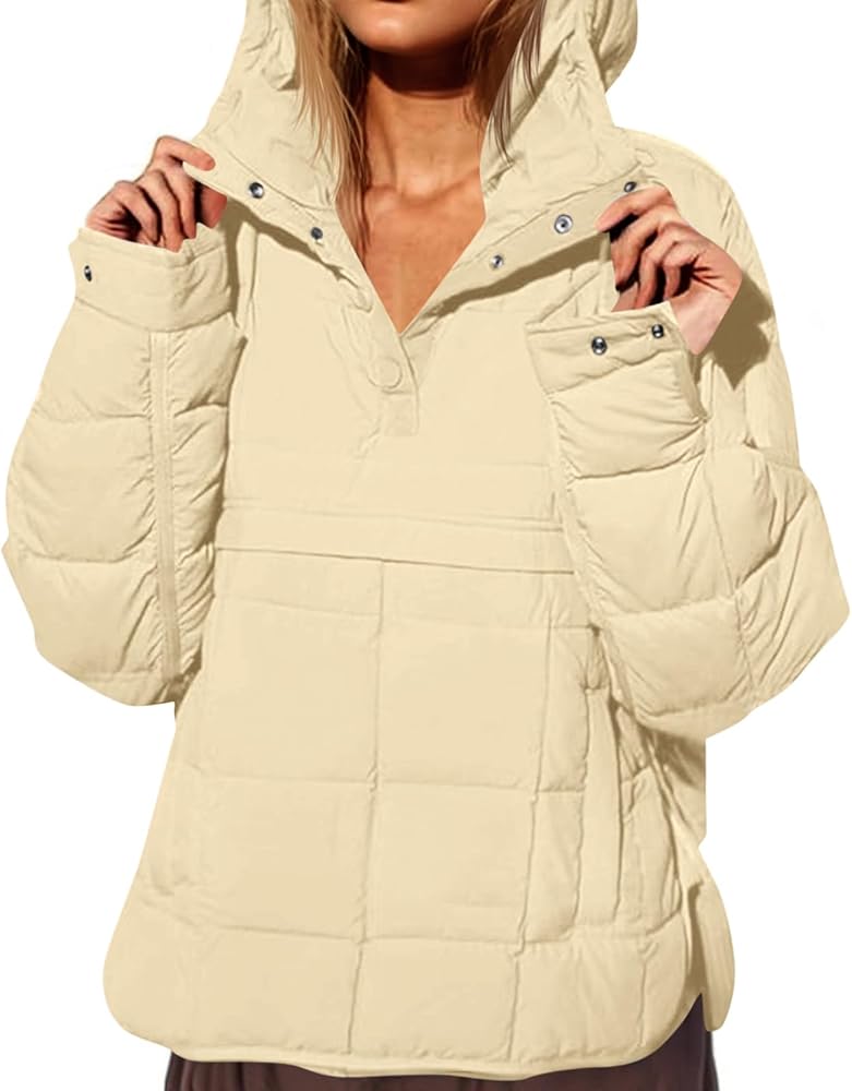 Amazon.com: Fazortev Womens Oversized Puffer Jacket Quilted Dolman
