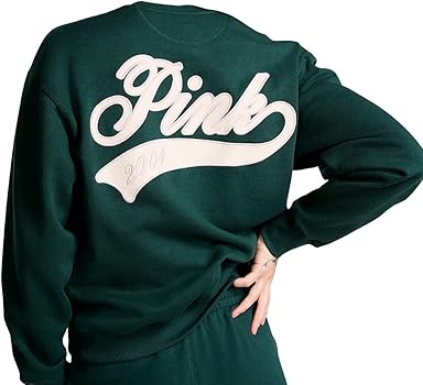 Amazon.com: Victoria's Secret Pink Ivy Fleece Classic Crew