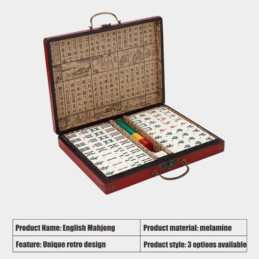 Amazon.co.jp: 麻雀牌 小型ユニバーサル麻雀セット 144 個、英語麻雀