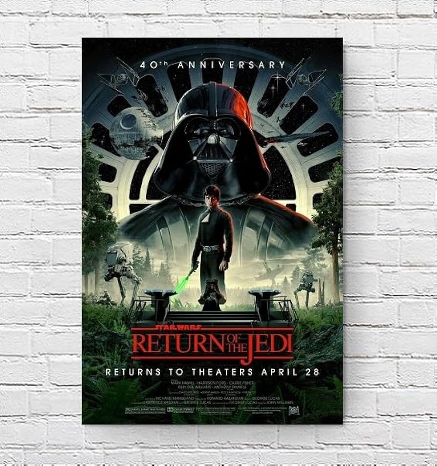 Amazon.co.jp: 【フレーム付-黒-】 映画ポスター スターウォーズ