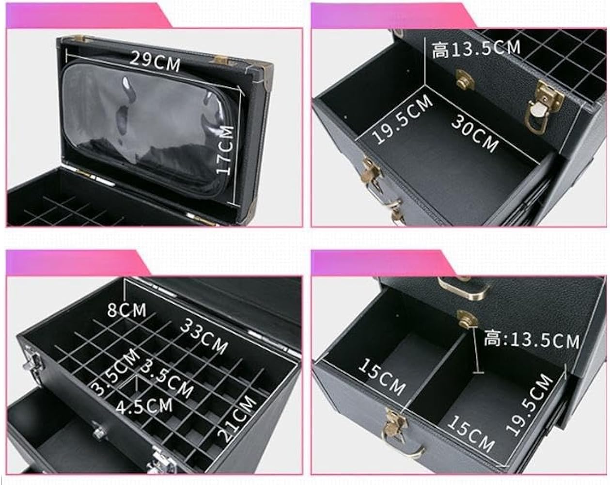 Amazon.co.jp: GuDeGuDe(売店) メイクボックス キャスター付き メイク