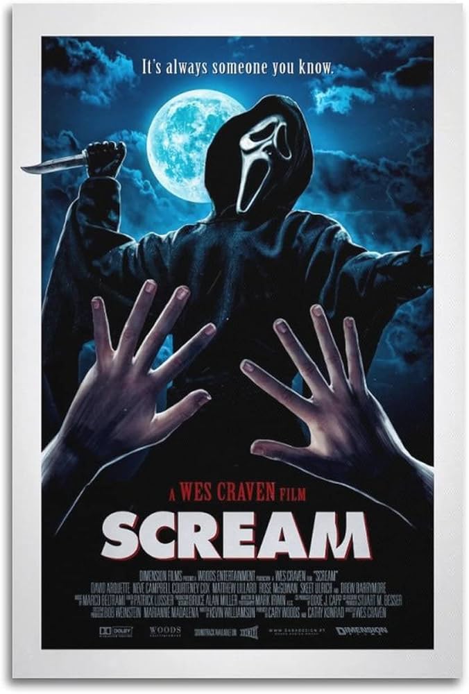 Amazon.co.jp: スクリームポスター ホラー映画ポスター 装飾絵画