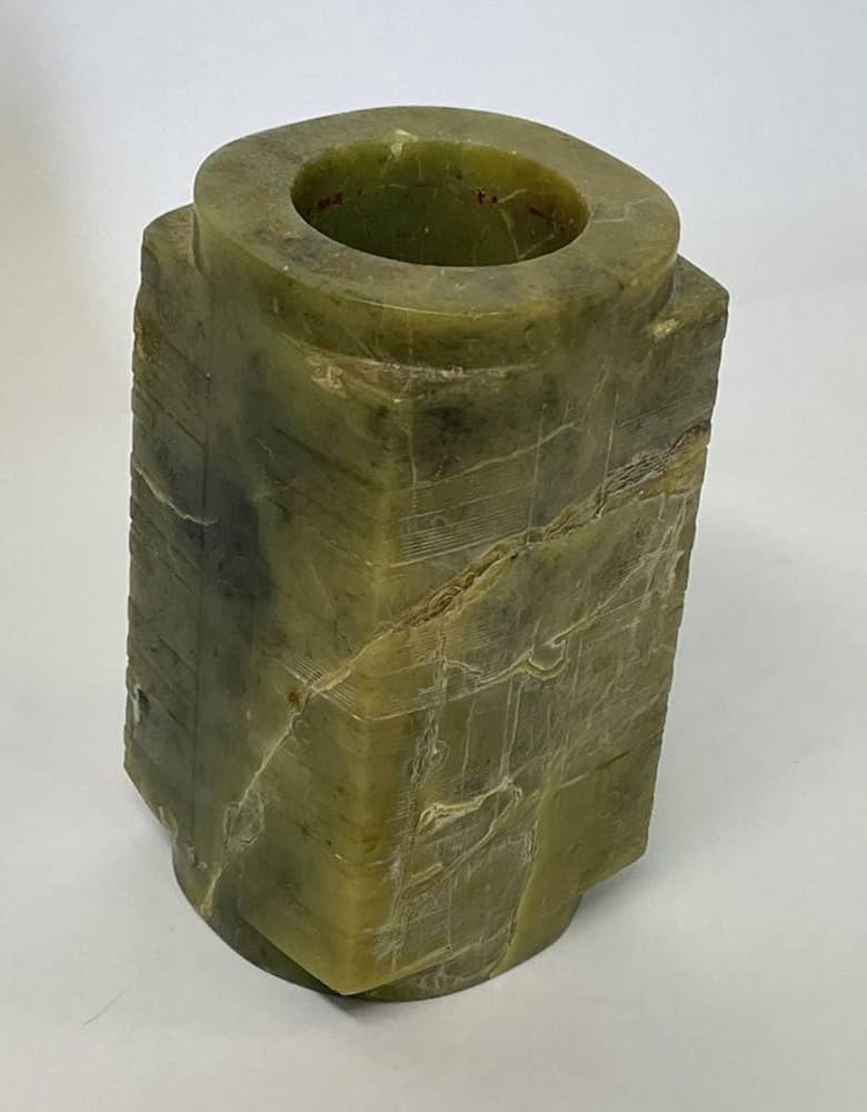 Amazon.co.jp: 【中国美術】玉琮緑新石器時代良渚文化紀元前2500年頃