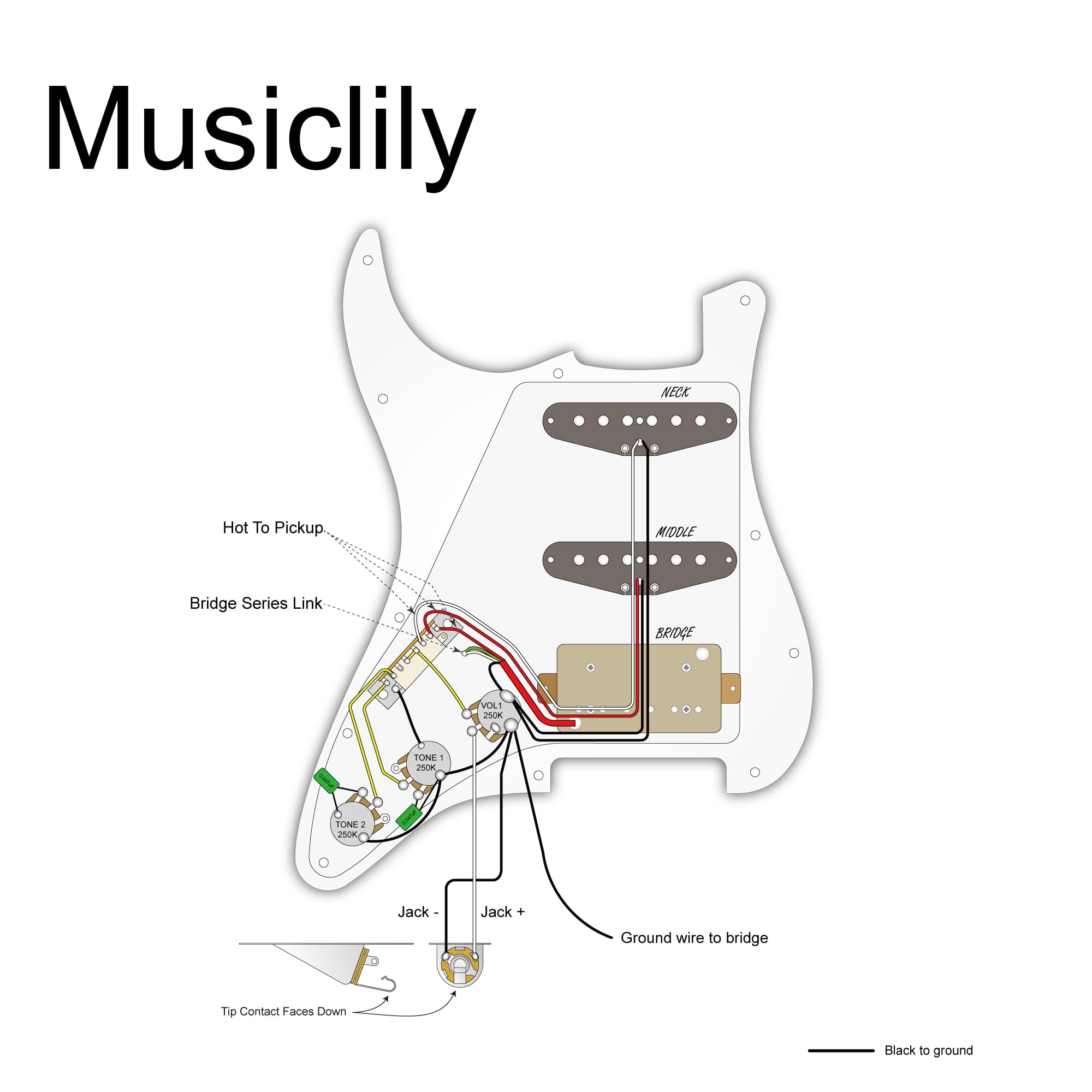 Amazon | Musiclily 11穴 HSSストラト配線済みピックガード搭載