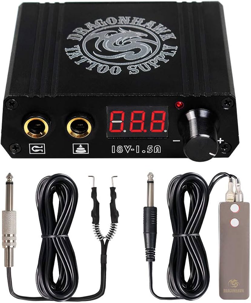 Amazon.com: Dragonhawk LCD Dual Tattoo Machine Gun Power Supply