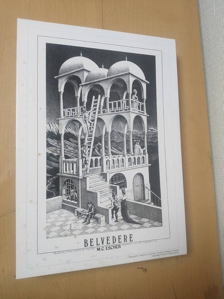 Amazon.co.jp: M.C.ESCHER エッシャー 物見の塔 ジグソーパズル 1000