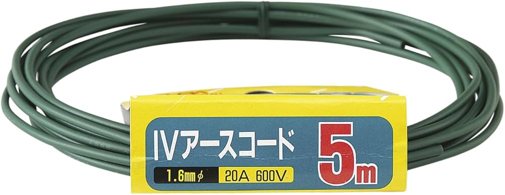 Amazon.co.jp: エルパ (ELPA) IVアース アース線 600V/27A 導体/1.6mm