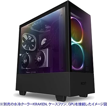 Amazon | NZXT H510 Elite 前面+側面ガラスパネル RGB LED発光&ファン